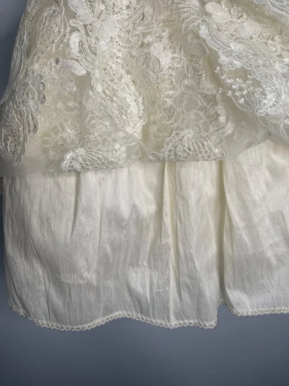 Fancy Flower Girl Toddler 3 Christening Wedding Lacy Dress Baptism Party Ivory